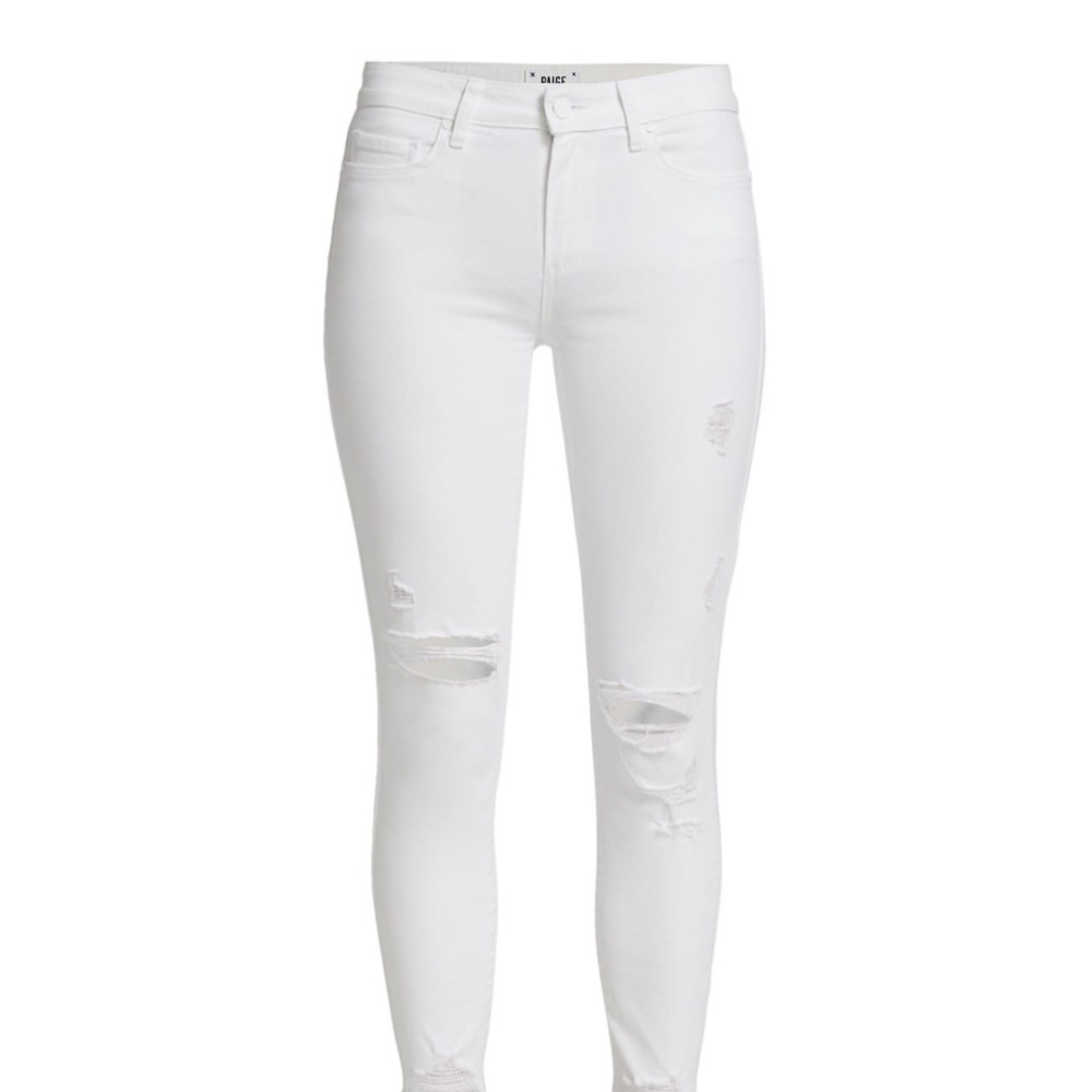 Joes deconstructed white jeans